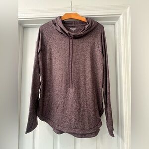 Athleta Active Burgundy Lightweight Hoodie Sweatshirt 
Sz Medium